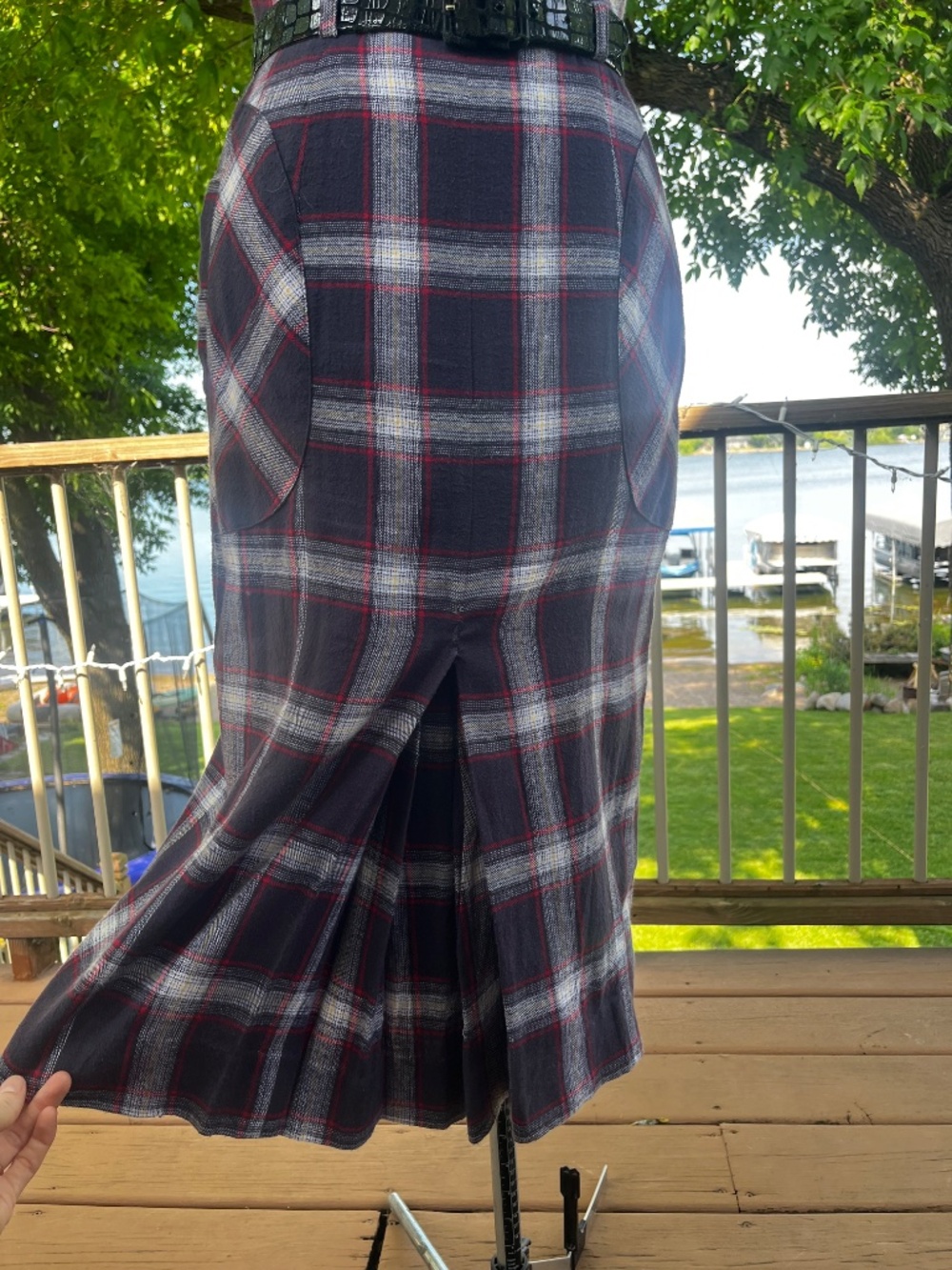 Vintage RARE L.A.M.B by Gwen Stefani Plaid Belted Dress 4/6 - Picture 2 of 16